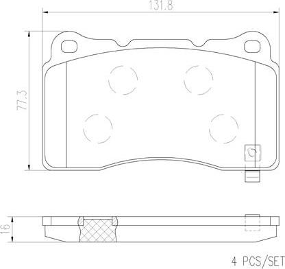 Brembo P59079N - Brake Pad Set, disc brake autospares.lv