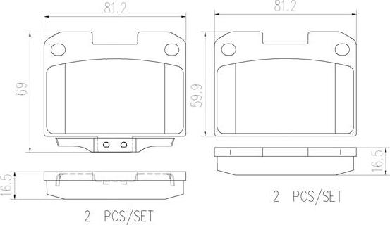 Brembo P54048N - Brake Pad Set, disc brake autospares.lv