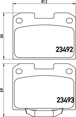 Brembo P 54 048 - Brake Pad Set, disc brake autospares.lv