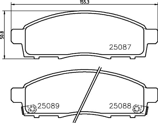 Brembo P 54 055 - Brake Pad Set, disc brake autospares.lv