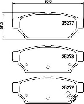 Brembo P 54 053 - Brake Pad Set, disc brake autospares.lv