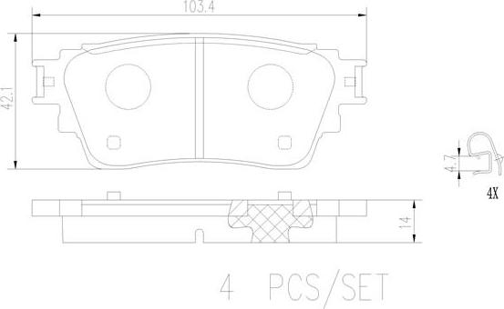 Brembo P54063N - Brake Pad Set, disc brake autospares.lv