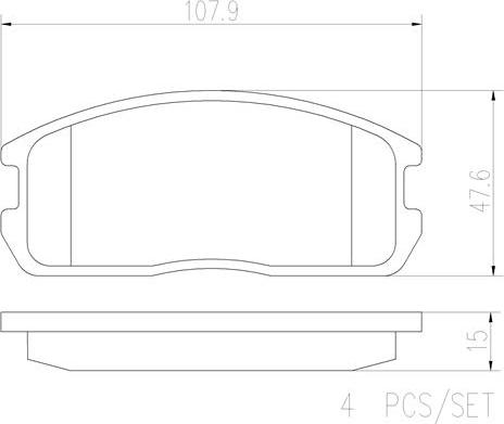 Brembo P54009N - Brake Pad Set, disc brake autospares.lv