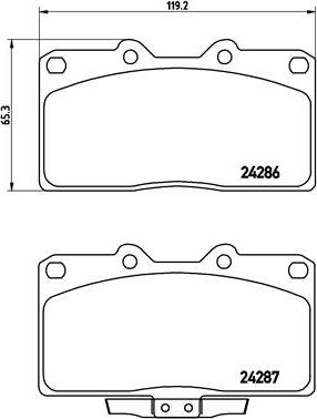 Brembo P 54 019 - Brake Pad Set, disc brake autospares.lv