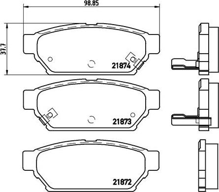 Brembo P 54 016 - Brake Pad Set, disc brake autospares.lv