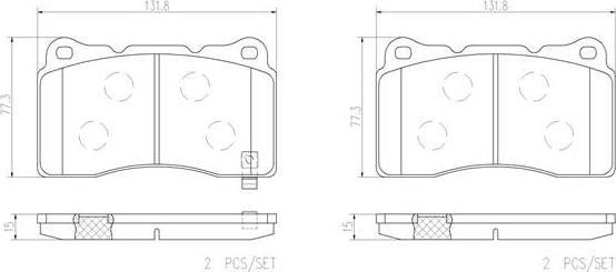 Brembo P54039N - Brake Pad Set, disc brake autospares.lv