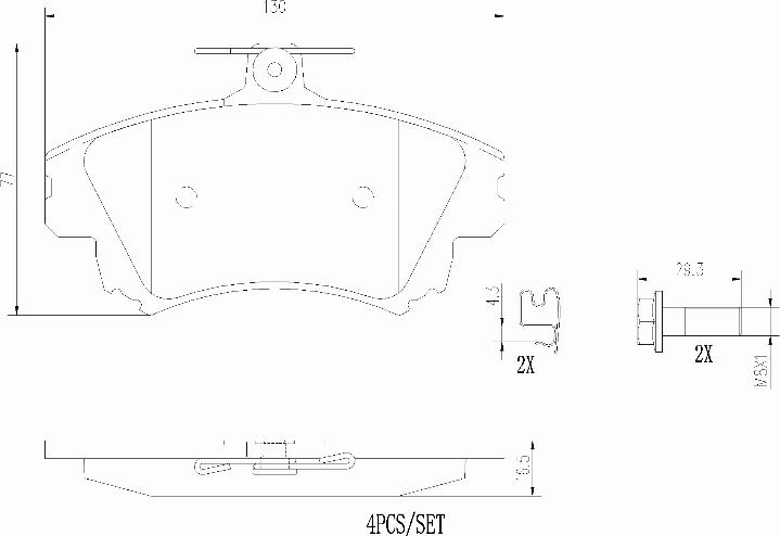 Brembo P54036N - Brake Pad Set, disc brake autospares.lv