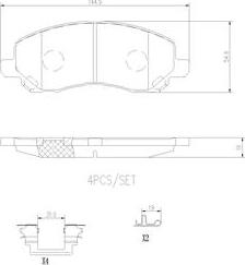 Brembo P54030N - Brake Pad Set, disc brake autospares.lv