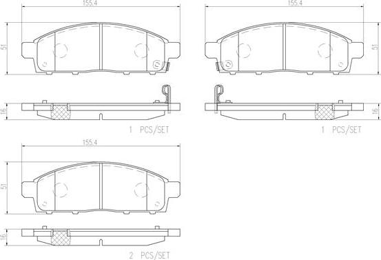 Brembo P54038N - Brake Pad Set, disc brake autospares.lv