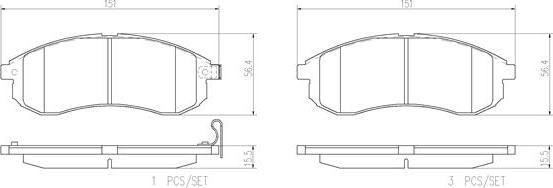 Brembo P54033N - Brake Pad Set, disc brake autospares.lv