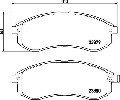 Brembo P 54 033 - Brake Pad Set, disc brake autospares.lv