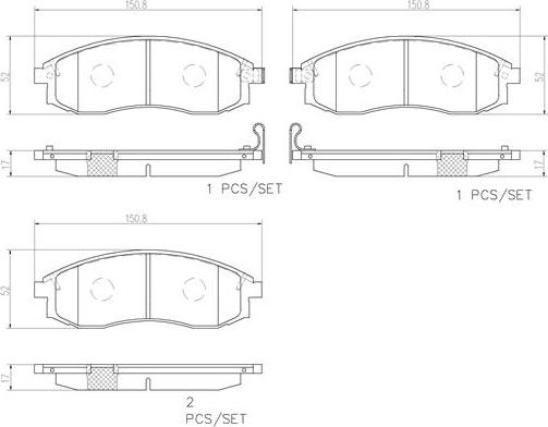 Brembo P54032N - Brake Pad Set, disc brake autospares.lv