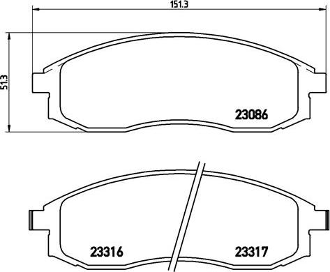 Brembo P 54 032 - Brake Pad Set, disc brake autospares.lv