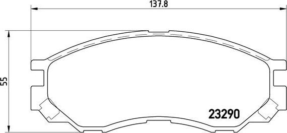 Brembo P 54 020 - Brake Pad Set, disc brake autospares.lv