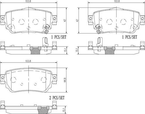 Brembo P56098N - Brake Pad Set, disc brake autospares.lv