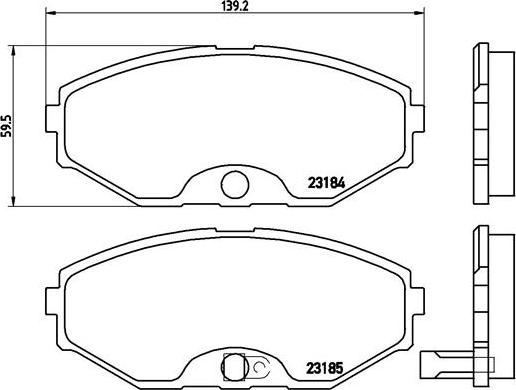 Brembo P 56 045 - Brake Pad Set, disc brake autospares.lv