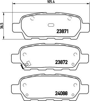 Brembo P 56 046 - Brake Pad Set, disc brake autospares.lv