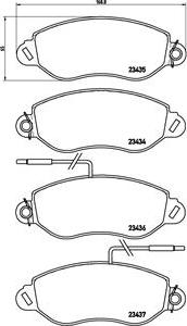 Brembo P 56 042 - Brake Pad Set, disc brake autospares.lv