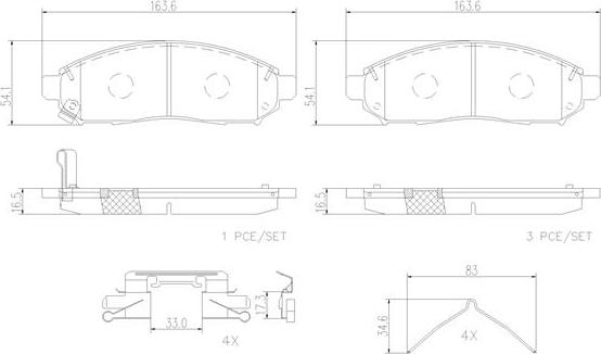 Brembo P56059N - Brake Pad Set, disc brake autospares.lv