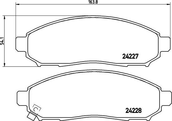 Brembo P 56 059 - Brake Pad Set, disc brake autospares.lv