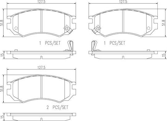 Brembo P56055N - Brake Pad Set, disc brake autospares.lv