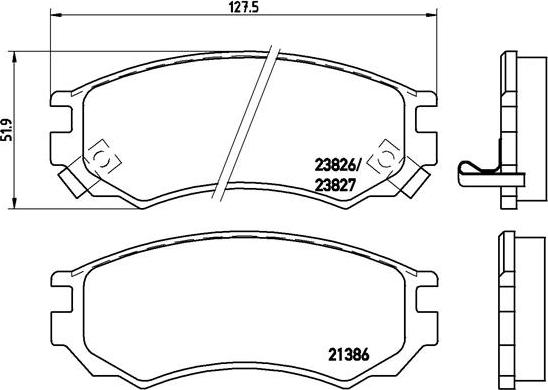 Brembo P 56 055 - Brake Pad Set, disc brake autospares.lv