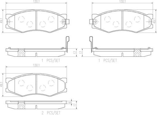 Brembo P56056N - Brake Pad Set, disc brake autospares.lv