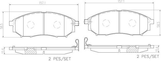 Brembo P56058N - Brake Pad Set, disc brake autospares.lv