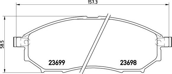 Brembo P 56 058 - Brake Pad Set, disc brake autospares.lv