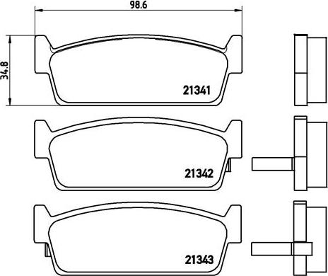 Brembo P 56 053 - Brake Pad Set, disc brake autospares.lv