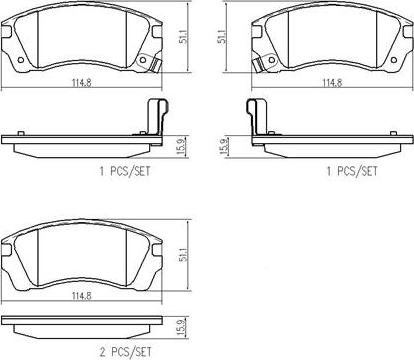 Brembo P56064N - Brake Pad Set, disc brake autospares.lv