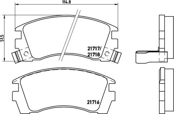 Brembo P 56 064 - Brake Pad Set, disc brake autospares.lv