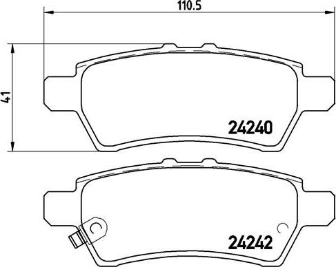 Brembo P 56 060 - Brake Pad Set, disc brake autospares.lv