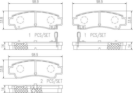 Brembo P56063N - Brake Pad Set, disc brake autospares.lv