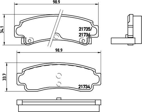 Brembo P 56 063 - Brake Pad Set, disc brake autospares.lv