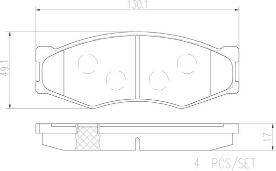 Brembo P56014N - Brake Pad Set, disc brake autospares.lv