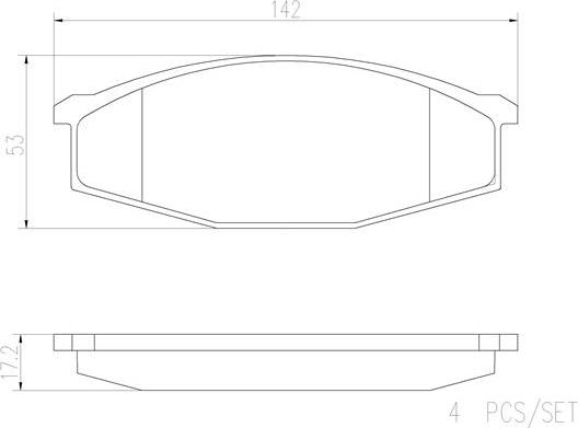 Brembo P56015N - Brake Pad Set, disc brake autospares.lv