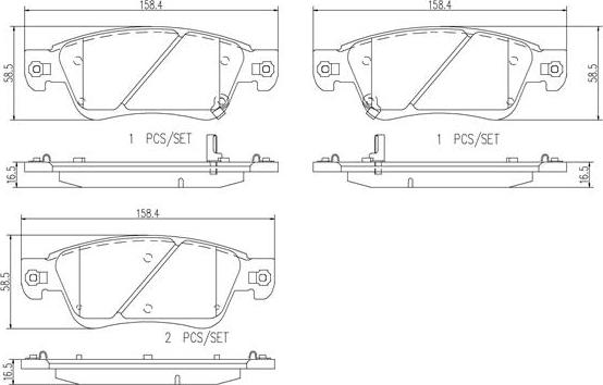 Brembo P56080N - Brake Pad Set, disc brake autospares.lv