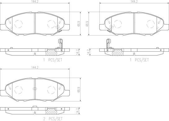 Brembo P56088N - Brake Pad Set, disc brake autospares.lv