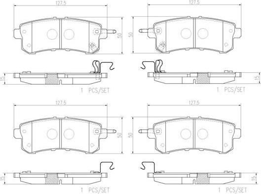 Brembo P56082N - Brake Pad Set, disc brake autospares.lv