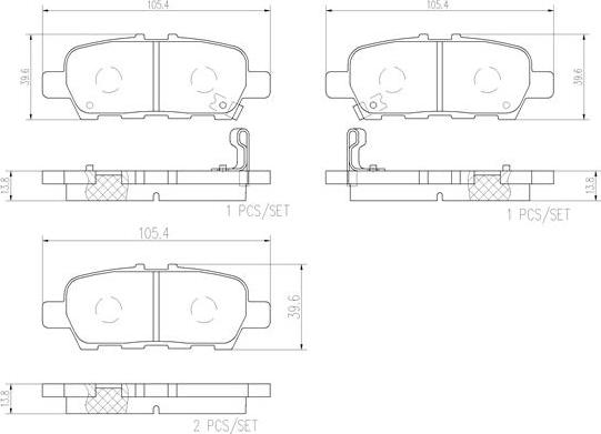 Brembo P56087N - Brake Pad Set, disc brake autospares.lv