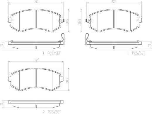 Brembo P56039N - Brake Pad Set, disc brake autospares.lv