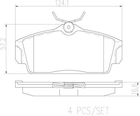 Brembo P56036N - Brake Pad Set, disc brake autospares.lv