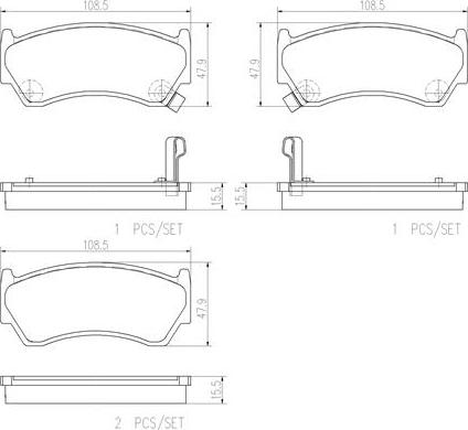 Brembo P56033N - Brake Pad Set, disc brake autospares.lv