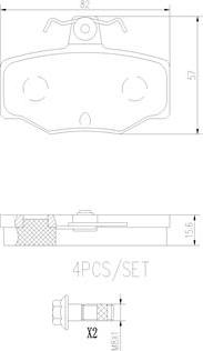 Brembo P56024N - Brake Pad Set, disc brake autospares.lv