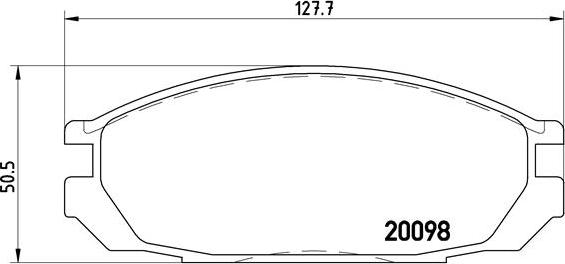 Brembo P 56 020 - Brake Pad Set, disc brake autospares.lv