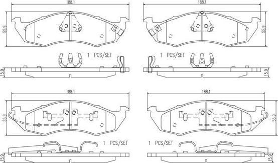 Brembo P56076N - Brake Pad Set, disc brake autospares.lv