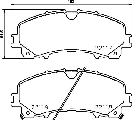 Brembo P 56 106 - Brake Pad Set, disc brake autospares.lv