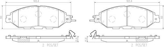 Brembo P56107N - Brake Pad Set, disc brake autospares.lv