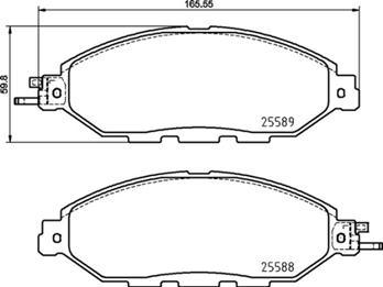 Brembo P 56 107 - Brake Pad Set, disc brake autospares.lv